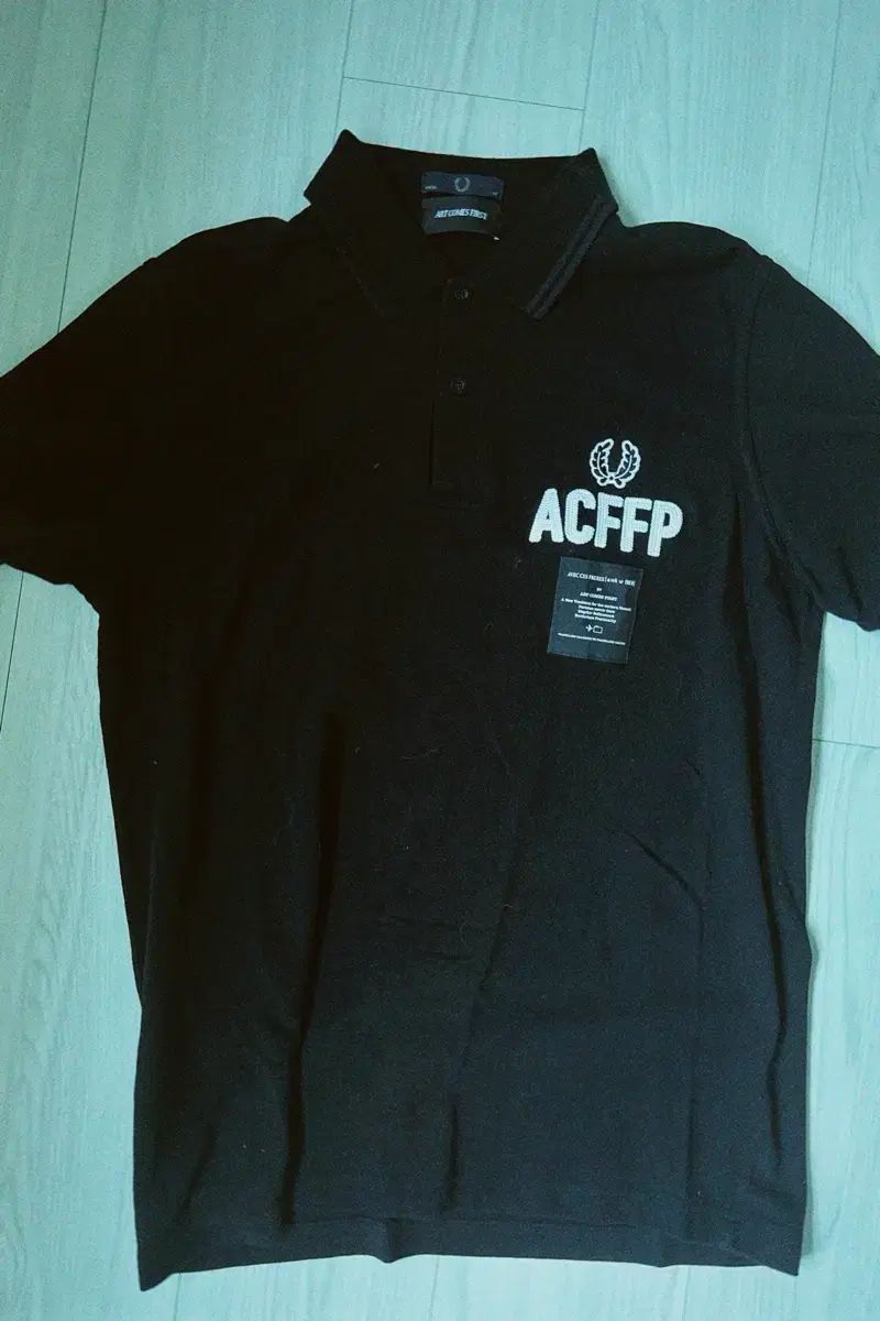 フレッドペリー FRED PERRY ACFFP 半袖 カラーTシャツ ブラック L サイズ