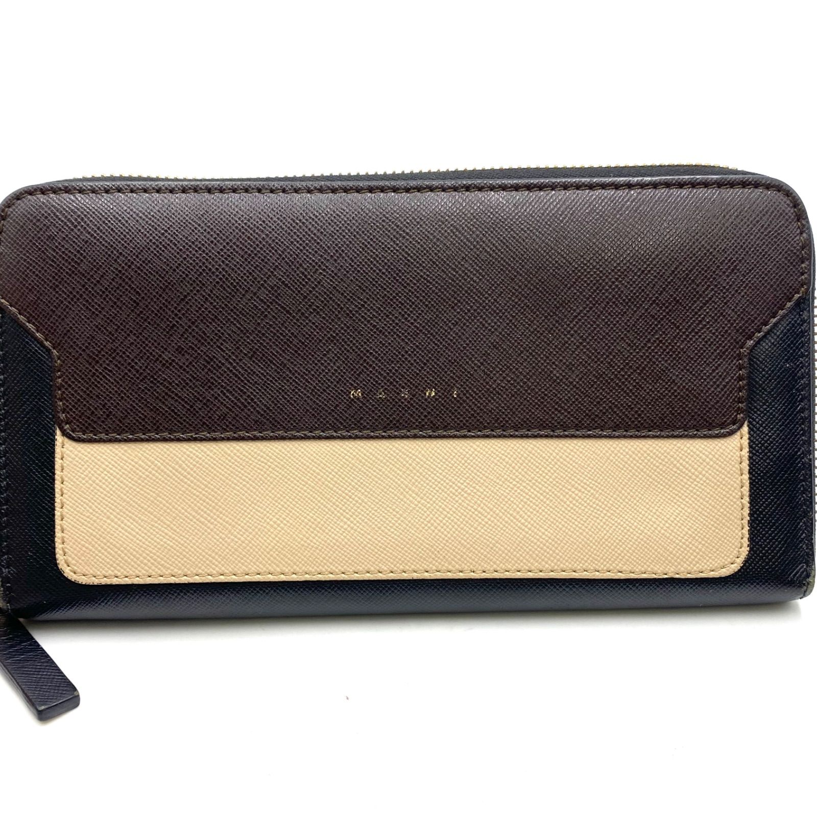 MARNI マルニ 長財布 ウォレット ラウンドジップ レザー サフィアーノ