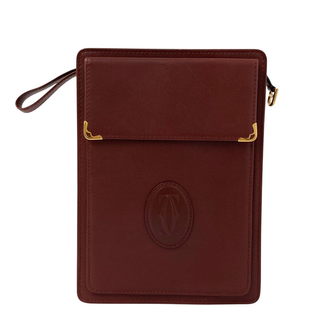 Cartier/カルティエ/マストライン/セカンドバッグ/クラッチバッグ/ボルドー/ストラップ付/メンズ/RS1849