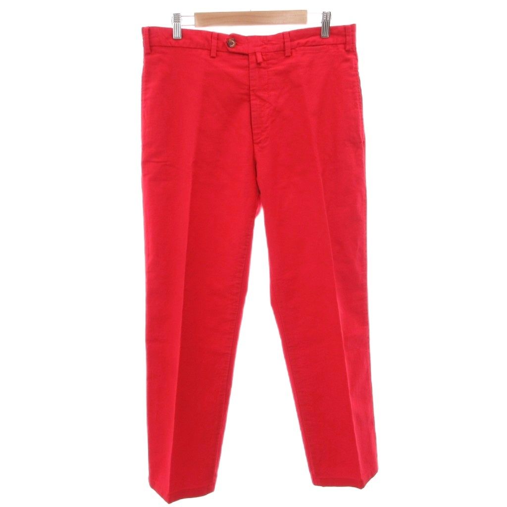 ロロピアーナ Loro Piana テーパードパンツ スラックス コットン 50 赤 レッド /FF