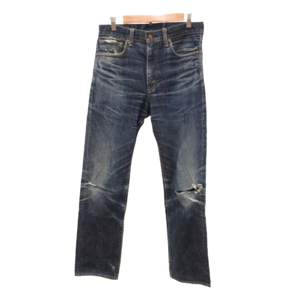 リーバイス Levi's 505 デニムパンツ ジーンズ ダメージ加工 赤耳 W30 L34 インディゴブルー 67505-0007 /JS