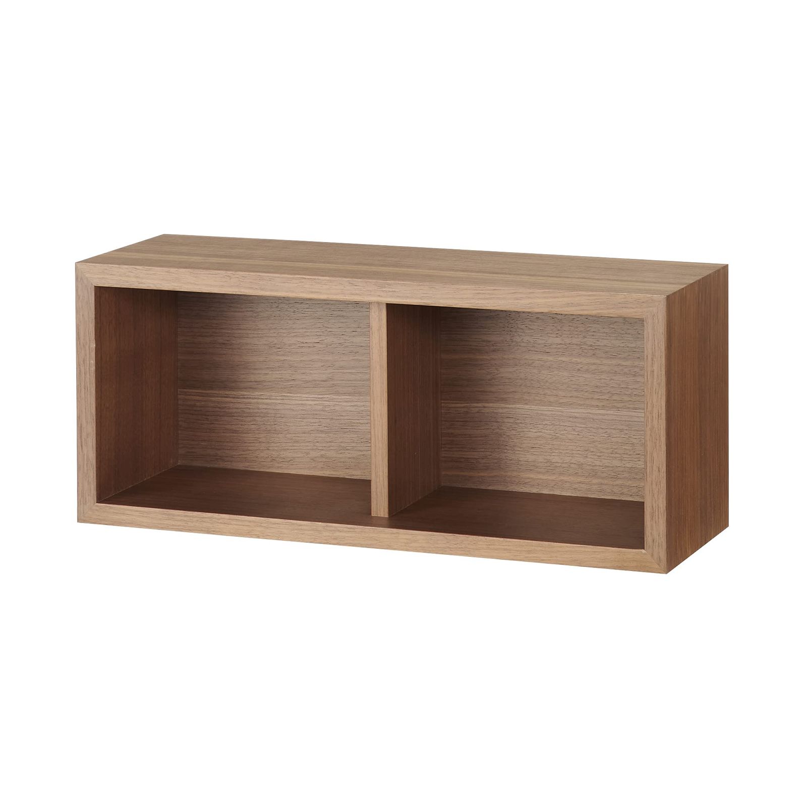 無印良品 壁に付けられる家具 箱 ウォールナット材 幅44×奥行15.5×高さ19cm 44505144 衣装ケース 収納ケース 収納ボックスｍａ
