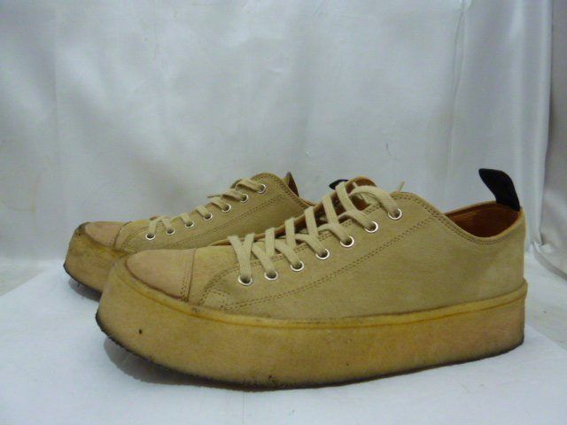 GEORGE COX×FRED PERRY ジョージコックス フレッドペリー スウェードレザーシューズ 15349 サイズ7 ベージュ シューズ