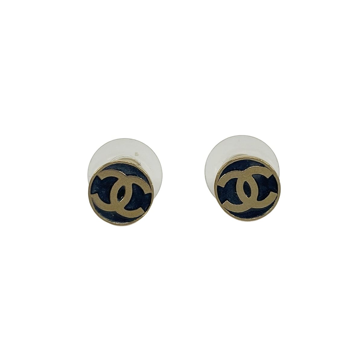 CHANEL(シャネル) ピアス美品 ココマーク ゴールド×黒