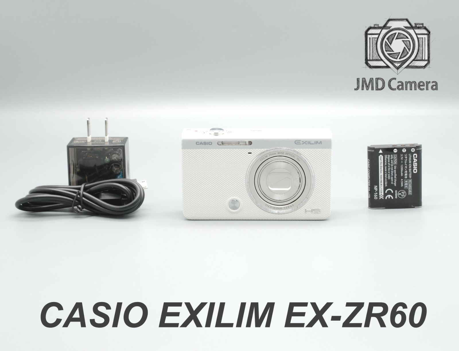 CASIO EXILIM EX-ZR60 白 □完動品 CASIO EXILIM EX-ZR60 ホワイト コンパクトデジタルカメラ