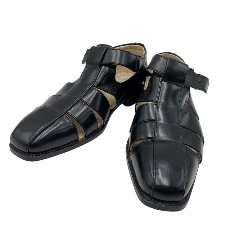 【現状渡し品】 STACY ADAMS ステイシーアダムス 25112-001 LEATHER GURKHA SANDAL レザー グルカ サンダル 靴 【164-260628-kh-01-izu】