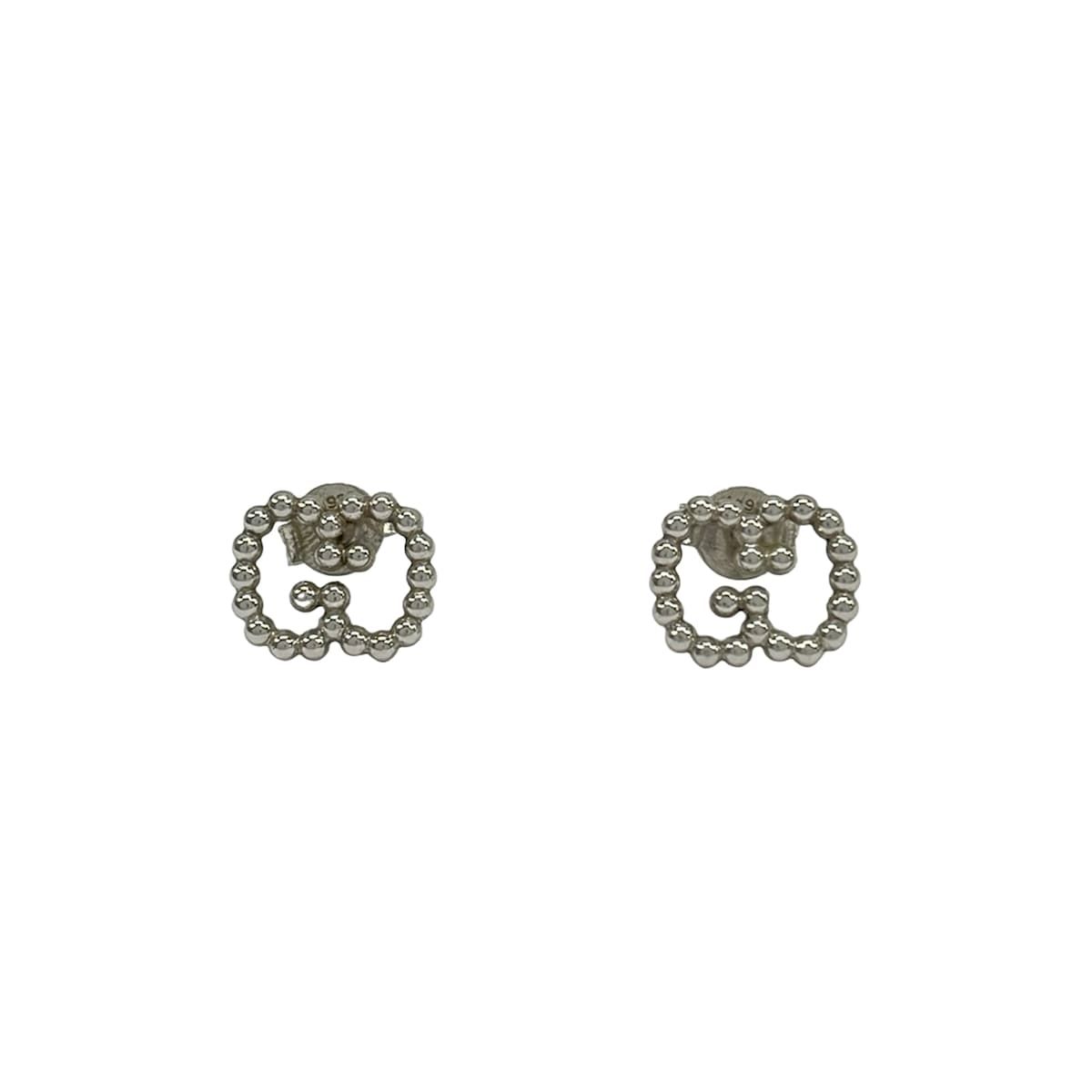 GUCCI(グッチ) ピアス美品 インターロッキングG シルバー - メルカリ