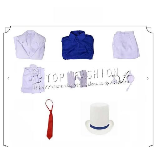 【美品・未使用新品】怪盗キッド 名探偵コナン 黒羽 快斗 くろば かいと 子供 大人 コスプレ衣装 演出服 クリスマス ハロウィン 文化祭A1015