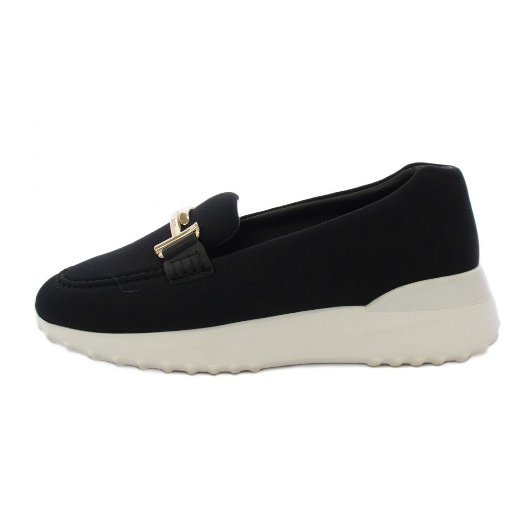 トッズ TOD'S ローファー シューズ 厚底 ダブルT ロゴ 35.5 黒 /BM5