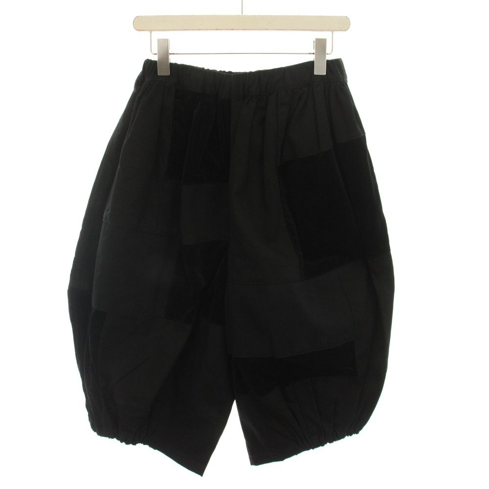 コムデギャルソンブラック COMME des GARCONS BLACK AD2011 サルエルパンツ ハーフパンツ イージーパンツ ウエストゴム パッチワーク XS 黒 ブラック 1I-P036 /YT 13,797円