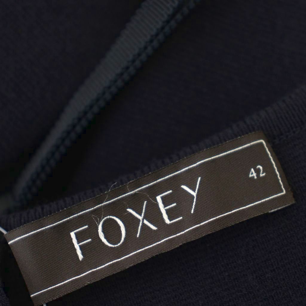 フォクシー FOXEY ノースリーブ ニットワンピース ひざ丈 ワンピース