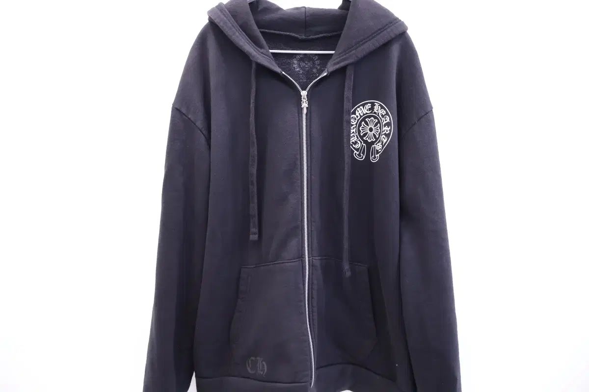 CHROME HEARTS クロムハーツ ホースシュー ジップアップパーカー ブラック