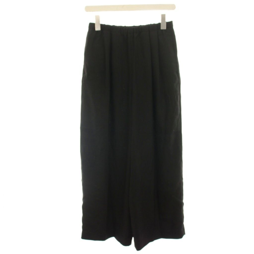 エンフォルド ENFOLD 24SS RELAX ELASTIC WIDE-TROUSERS ワイドパンツ イージー 36 黒 ブラック 300HS631-1670 /HN24