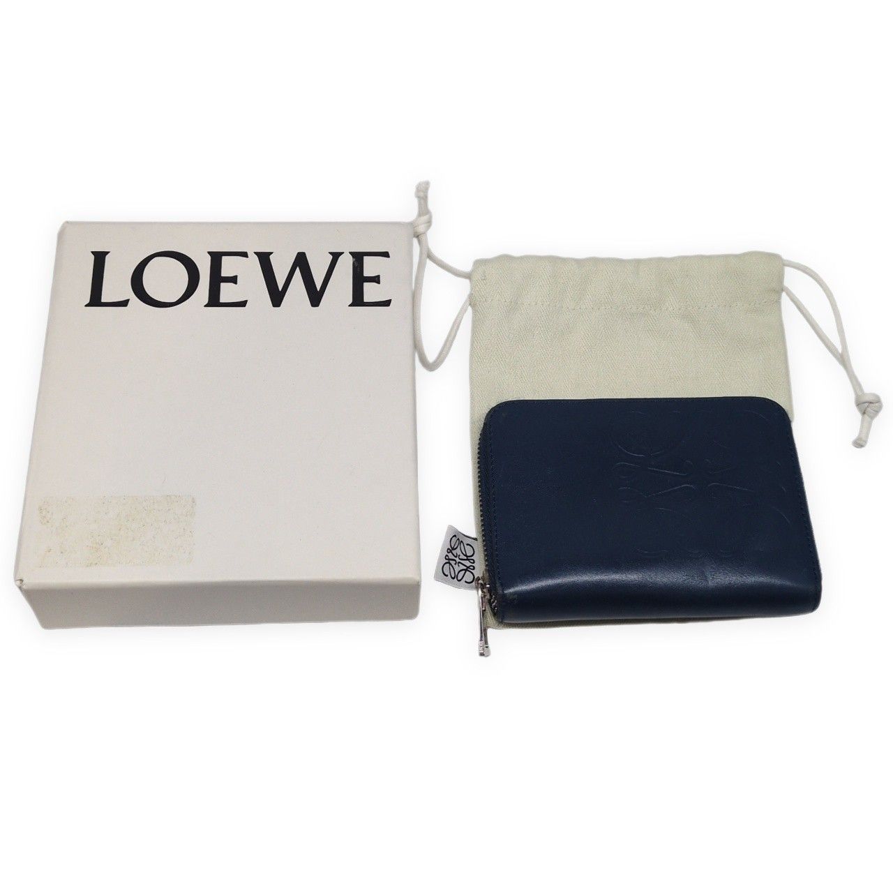 LOEWE ロエベ 6カードジップウォレット パース ネイビー LOEWE ロエベ 6CARD ZIP WALLET ジップウォレット コインケース カード