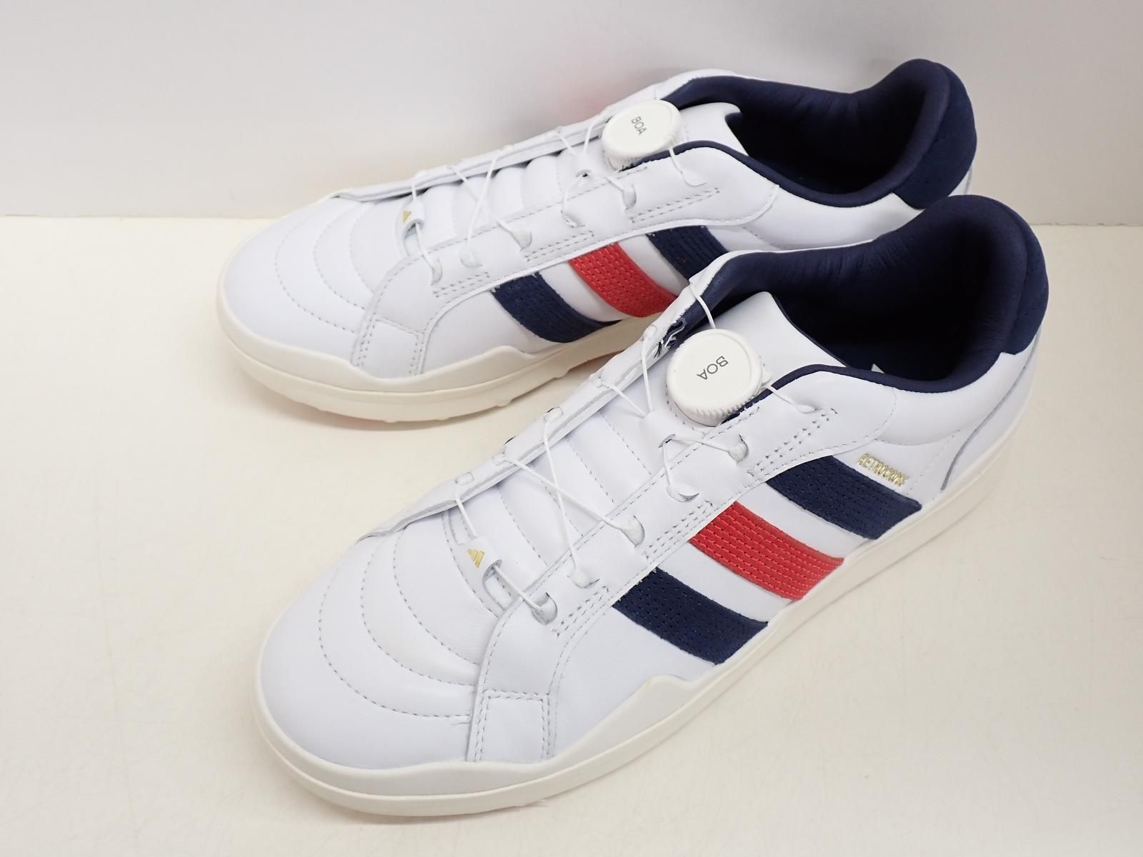★8506☆adidas アディダス RETROCROSS GRIPMORE BOA レトロクロス グリップモア ボア スパイクレス HP3717 ゴルフシューズ 27.5 極美品