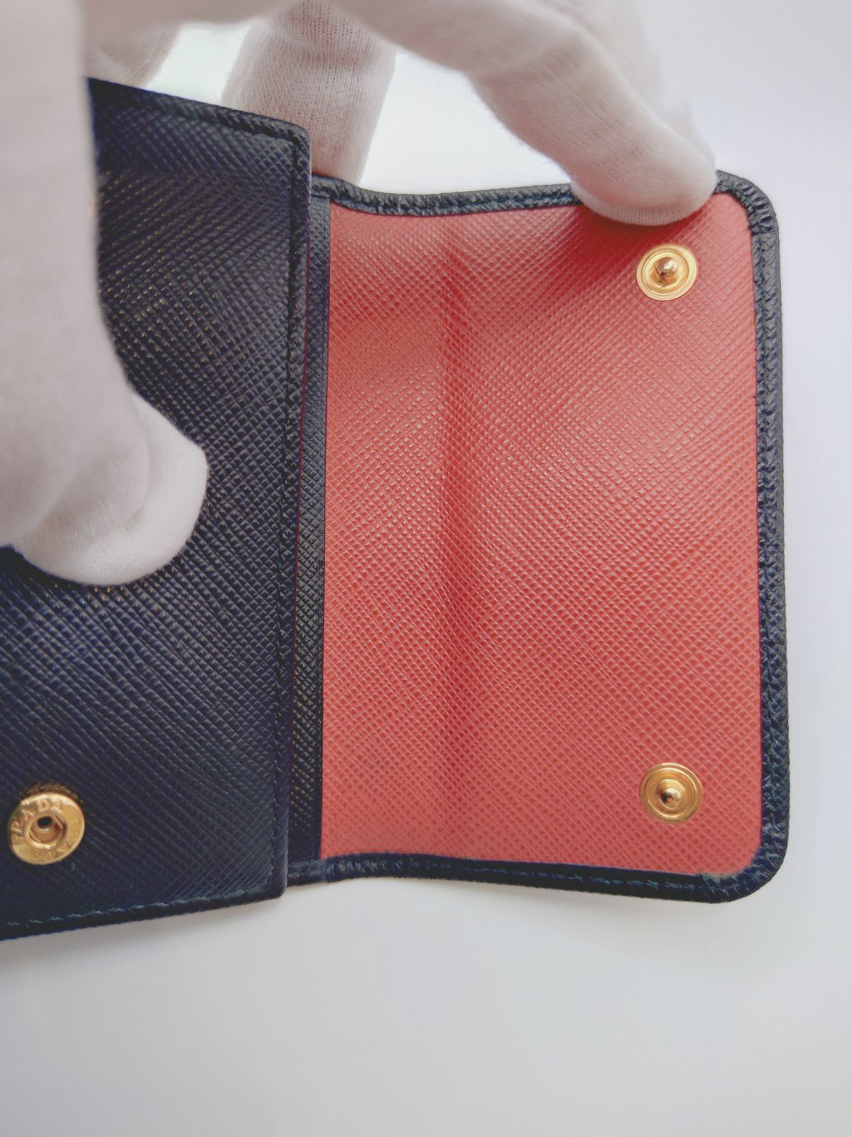 美品】プラダ PRADA サフィアーノ マルチカラー 4連キーケース