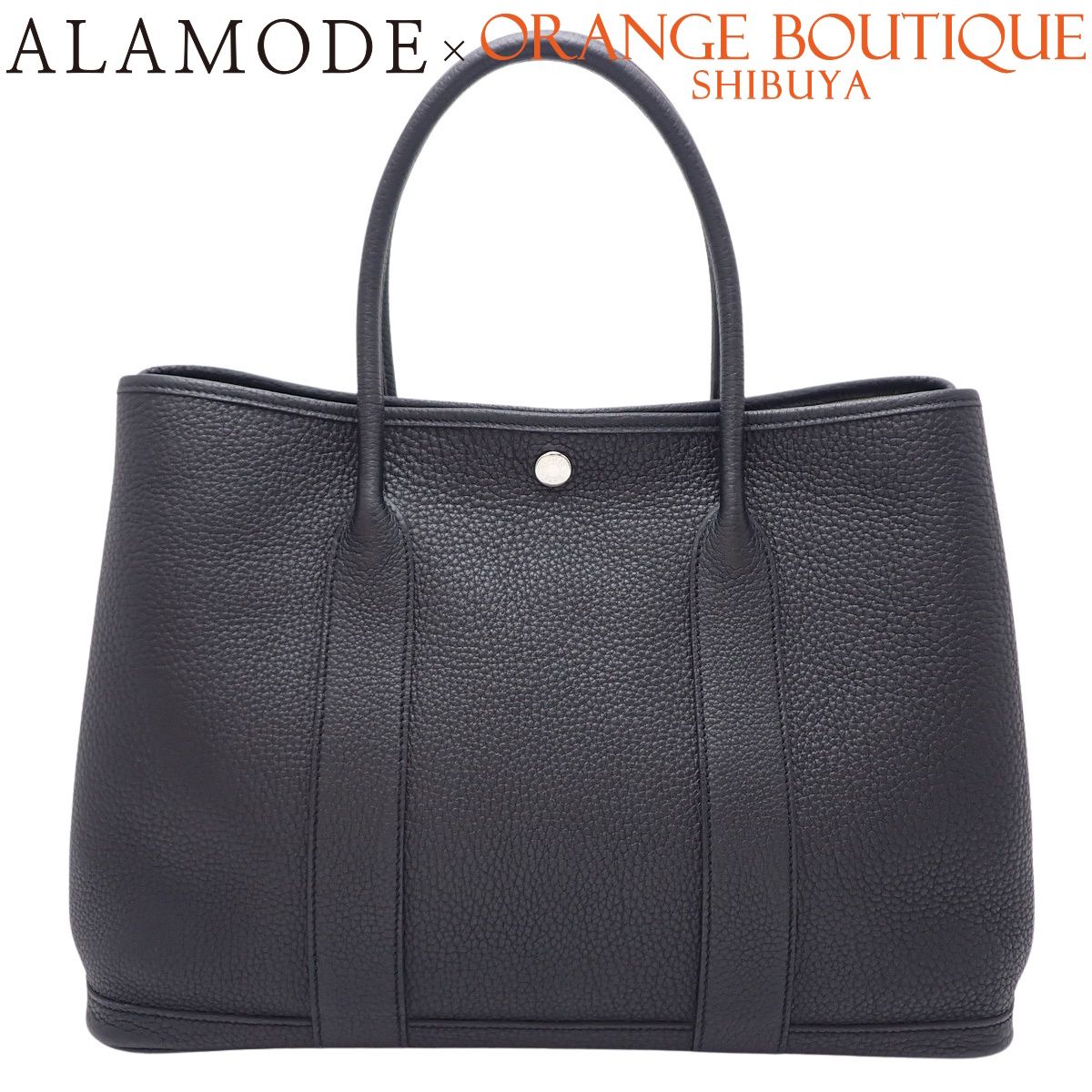 HERMES(エルメス) ガーデンパーティPM ブラック黒 ネゴンダ シルバー金具 Y刻印 トートバッグ ユニセックス 40802199280【アラモード】