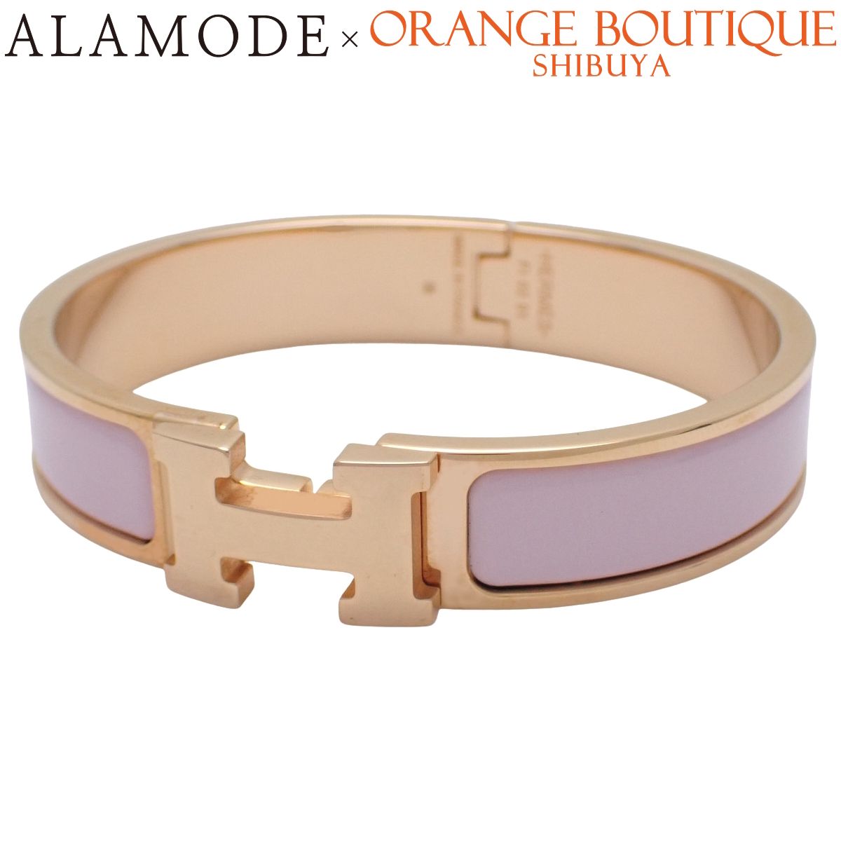 HERMES(エルメス) クリックH PM メタル エナメル バングル Hバングル クリッククラック ピンク ピンクゴールド レディース 40802203592【アラモード】