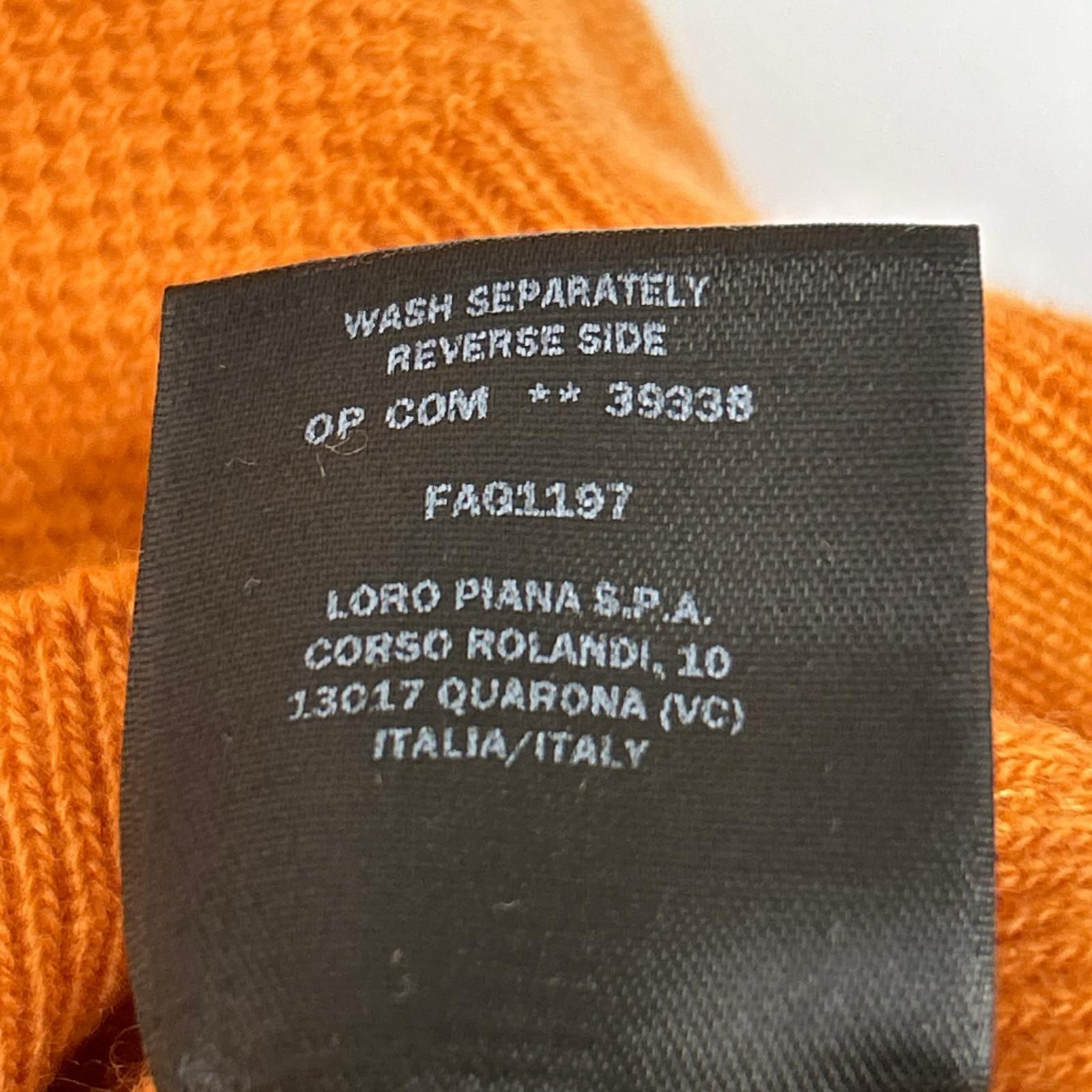 J7086 美品 ロロピアーナ 現行タグ コットンシルクニット オレンジ系 50 J7086 美品 ロロピアーナ 現行タグ コットンシルクニット オレンジ系