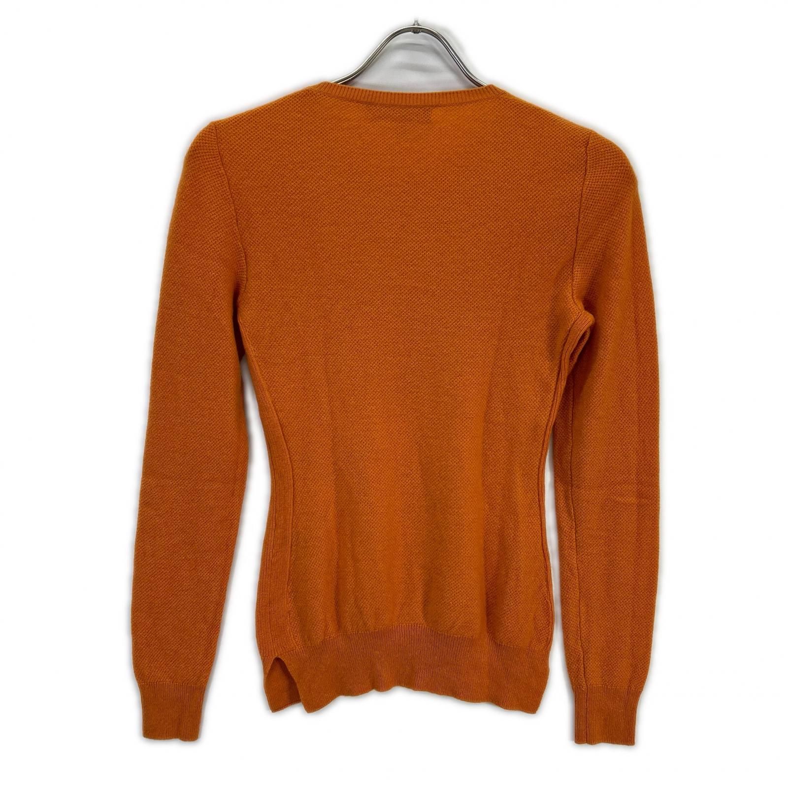 J7086 美品 ロロピアーナ 現行タグ コットンシルクニット オレンジ系 50 Loro Piana ロロピアーナ FAG1197 オレンジ ベビーカシミヤ ニット