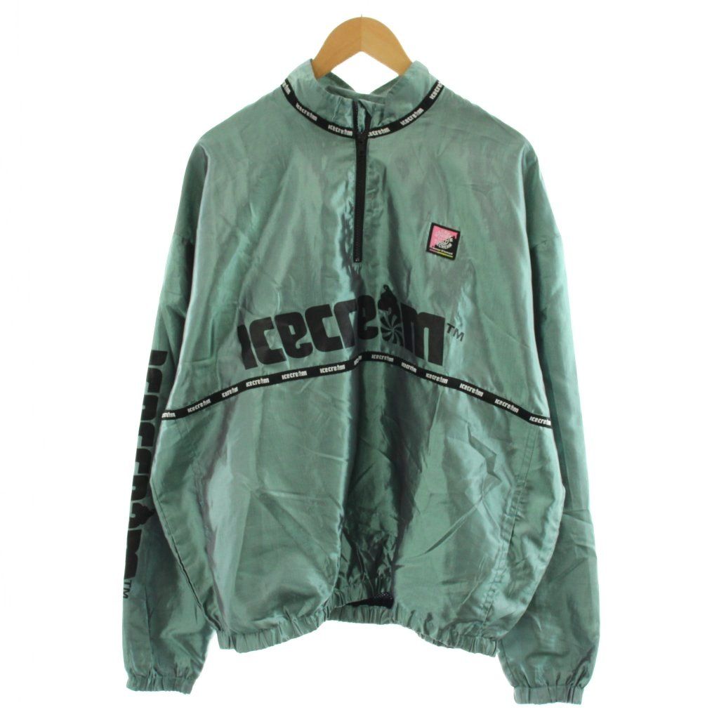 アイス クリーム ICE CREAM ジャケット ハーフジップ ロゴ XL 緑 グリーン 491-1401 /AN44