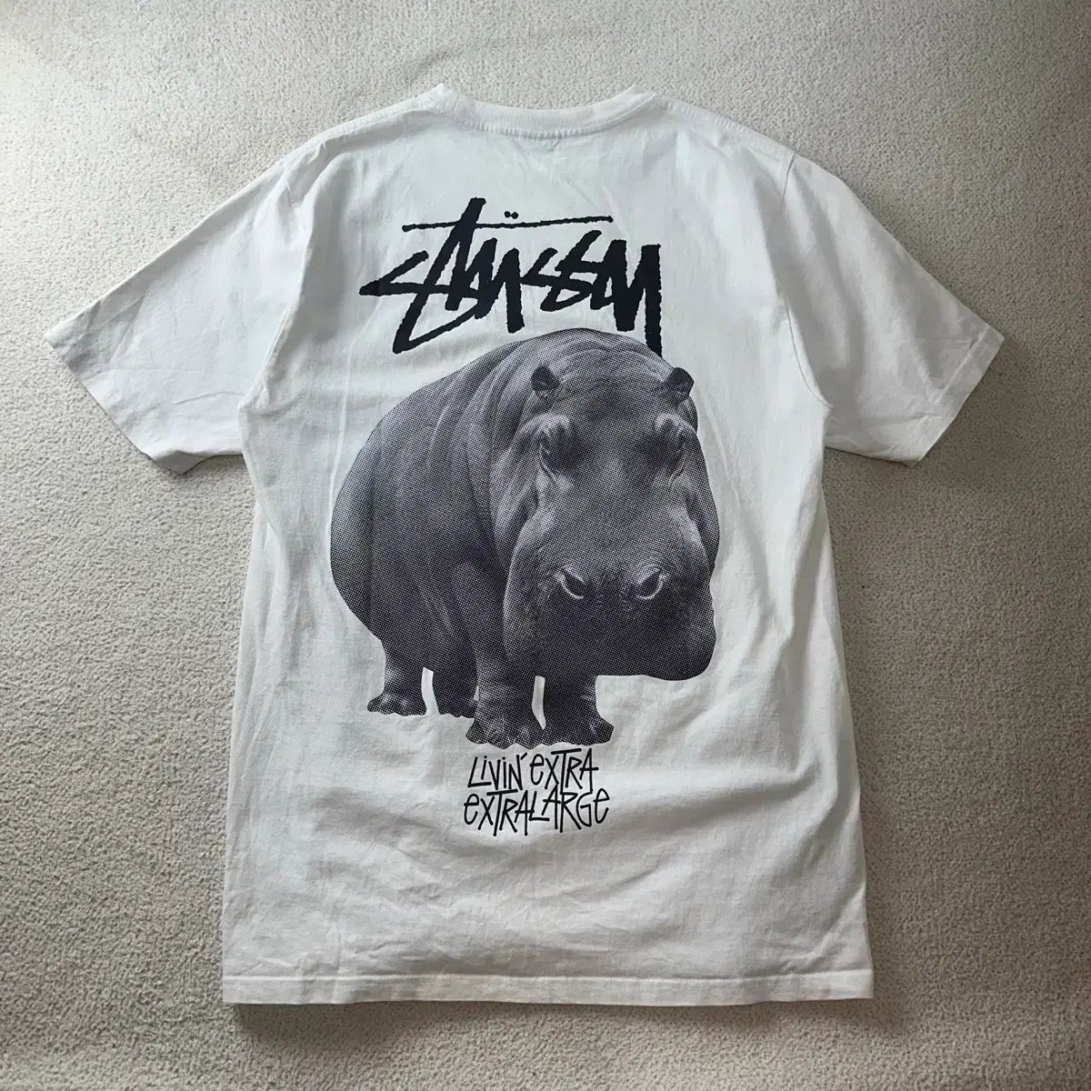 100 STUSSY リーVIN ラージ 半袖 Tシャツ