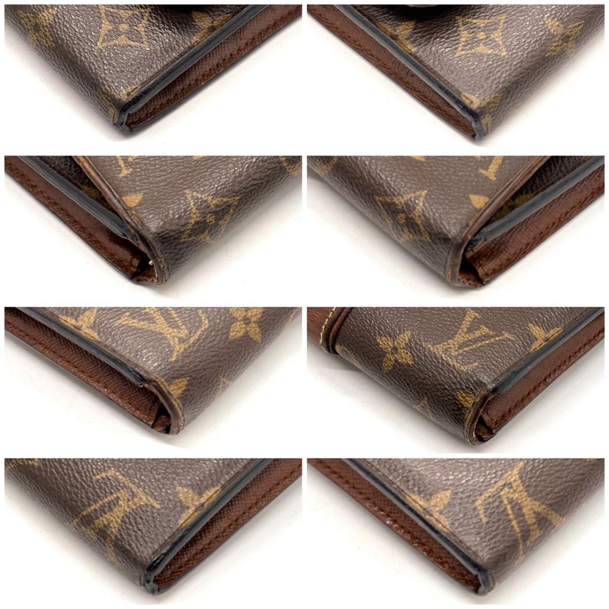 【時を重ねた艶を纏う】　LOUIS VUITTON　長財布 モノグラム ポルトフォイユ ボエシ ターンロック ヌメ革 ゴールド金具 16カード　ブラウン｜長財布