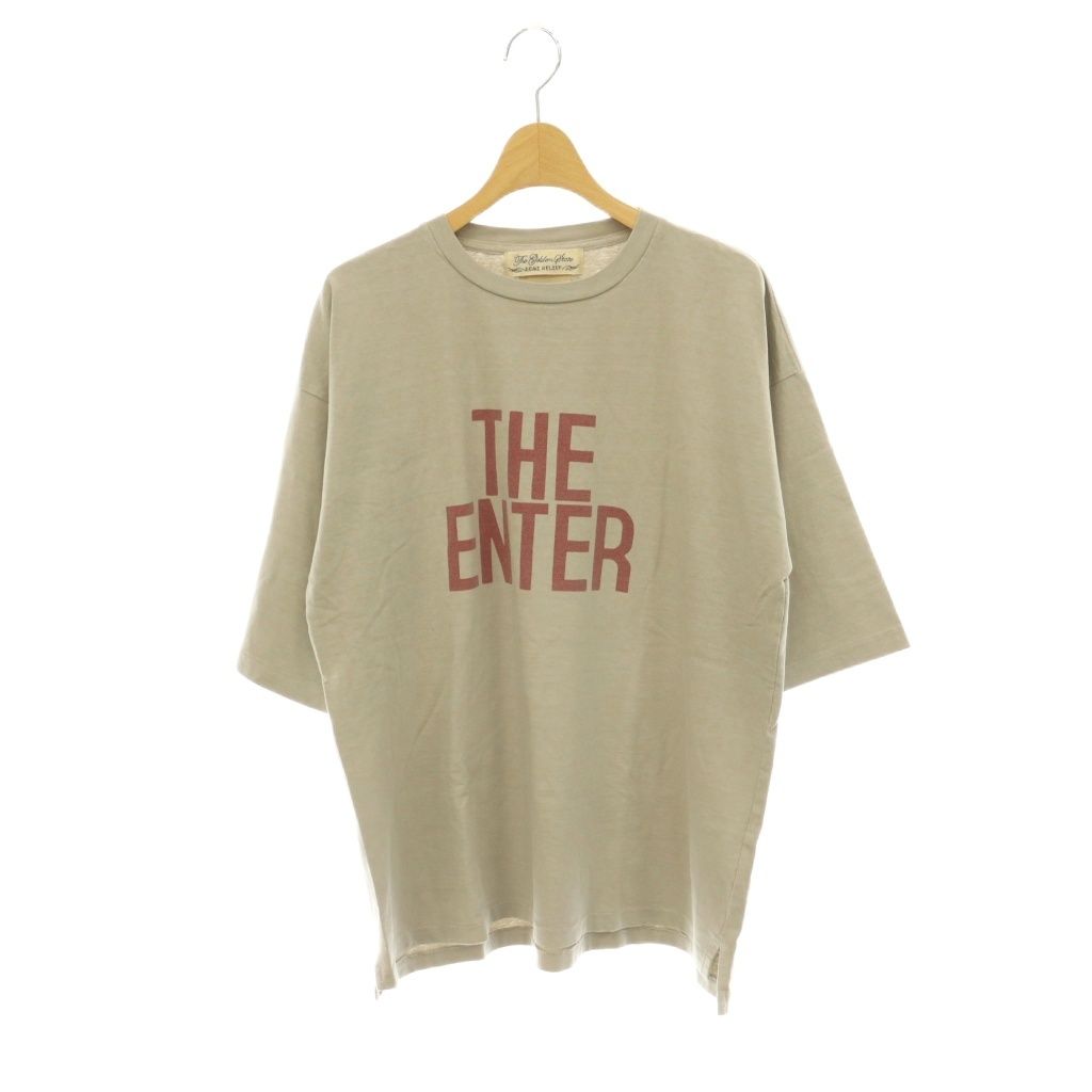 レミレリーフ REMI RELIEF THE ENTER 7分袖Tシャツ カットソー ヴィンテージ調 M ライトグレージュ /HS ■OS