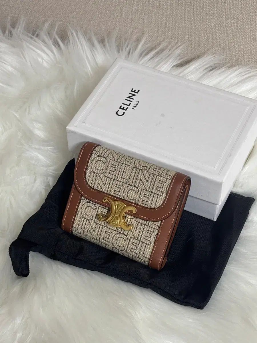 Celine セリーヌ ファブリック 3CANDY キーリング 財布