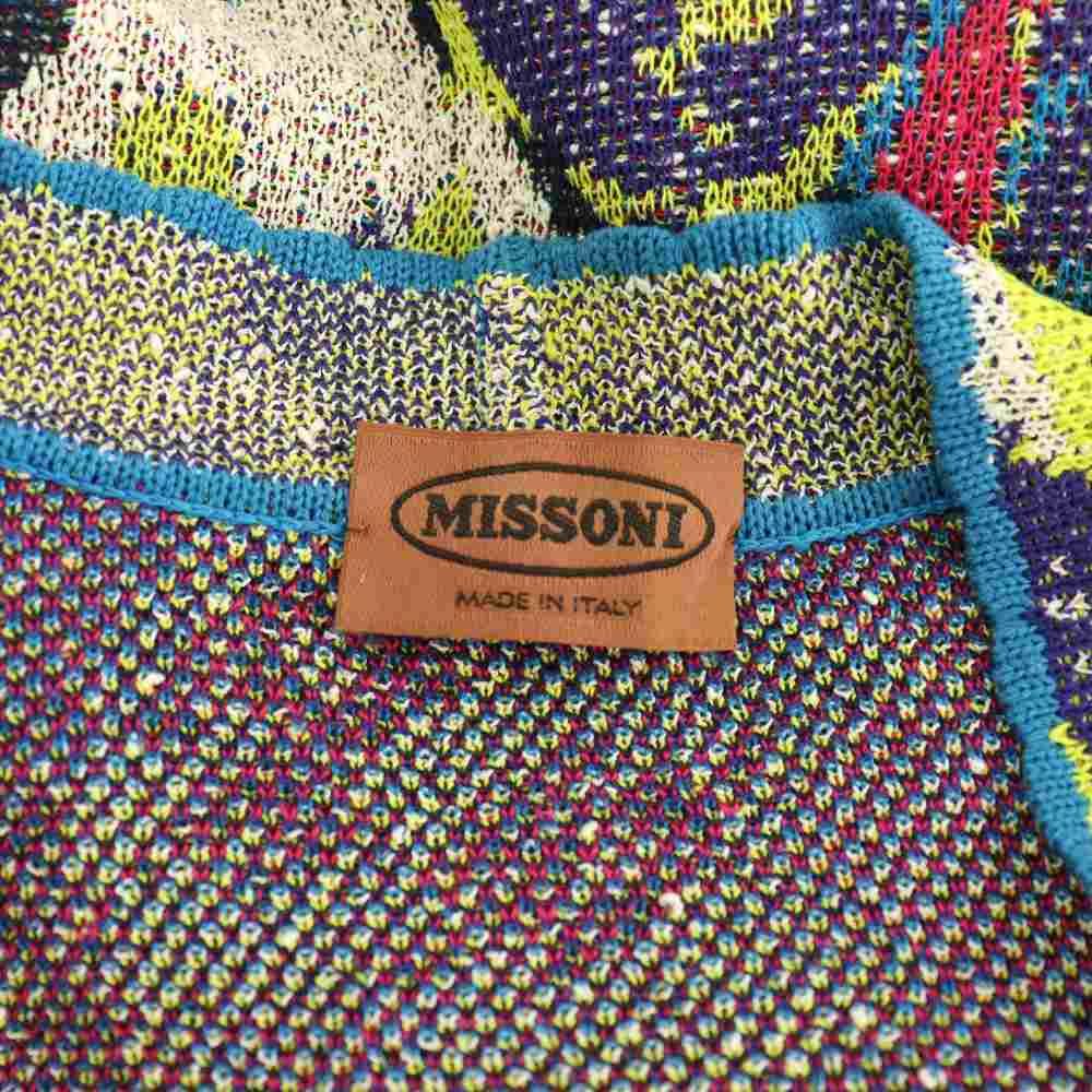 ミッソーニ MISSONI 総柄 ニット ロングカーディガン コットン S