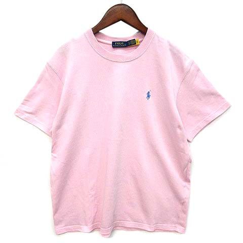 ポロ ラルフローレン POLO RALPH LAUREN コットン ジャージー ボクシー Tシャツ 半袖 ワンポイント ピンク SP