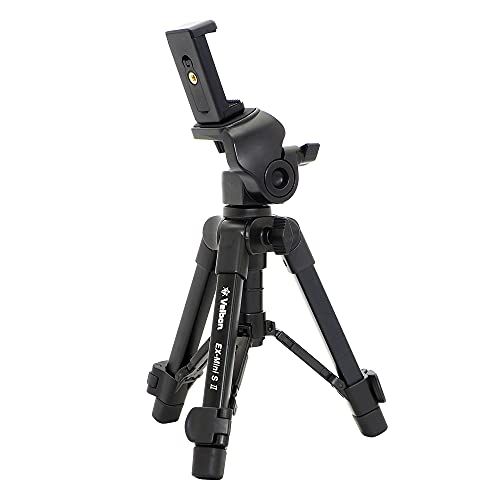 【新品】ベルボン Velbon 卓上三脚 スマホ三脚 EX-miniS II AZ 2段 レバーロック 全高41.7cm 最低高19.0cm 脚径17mm 小型 2Way雲台 アルミ脚 スマホホルダー付属 017915500624 499f4030