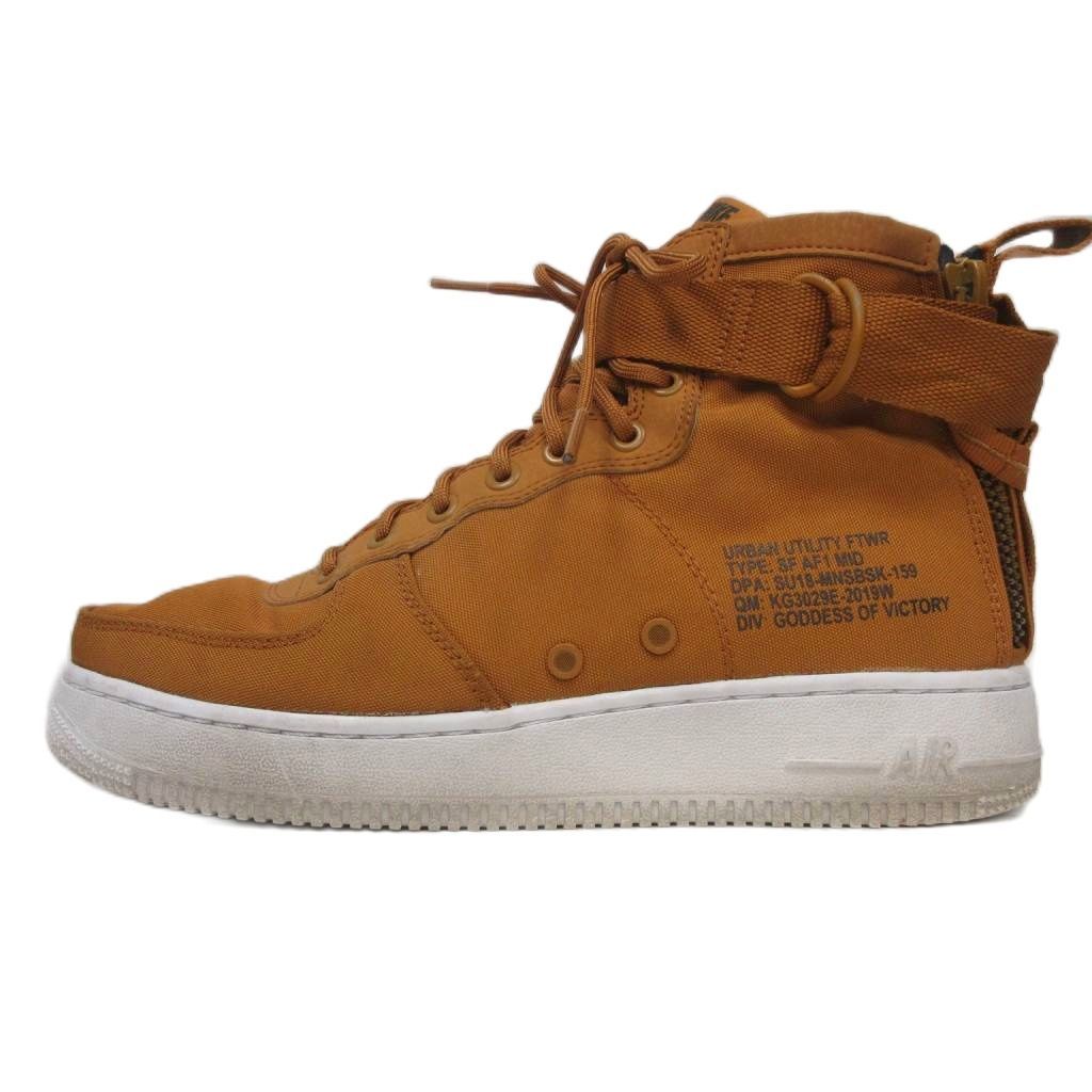 ナイキ NIKE SF AIR FORCE 1 MID エアフォース1 ミッド スニーカー バリスティックナイロン オークル ■MNK10