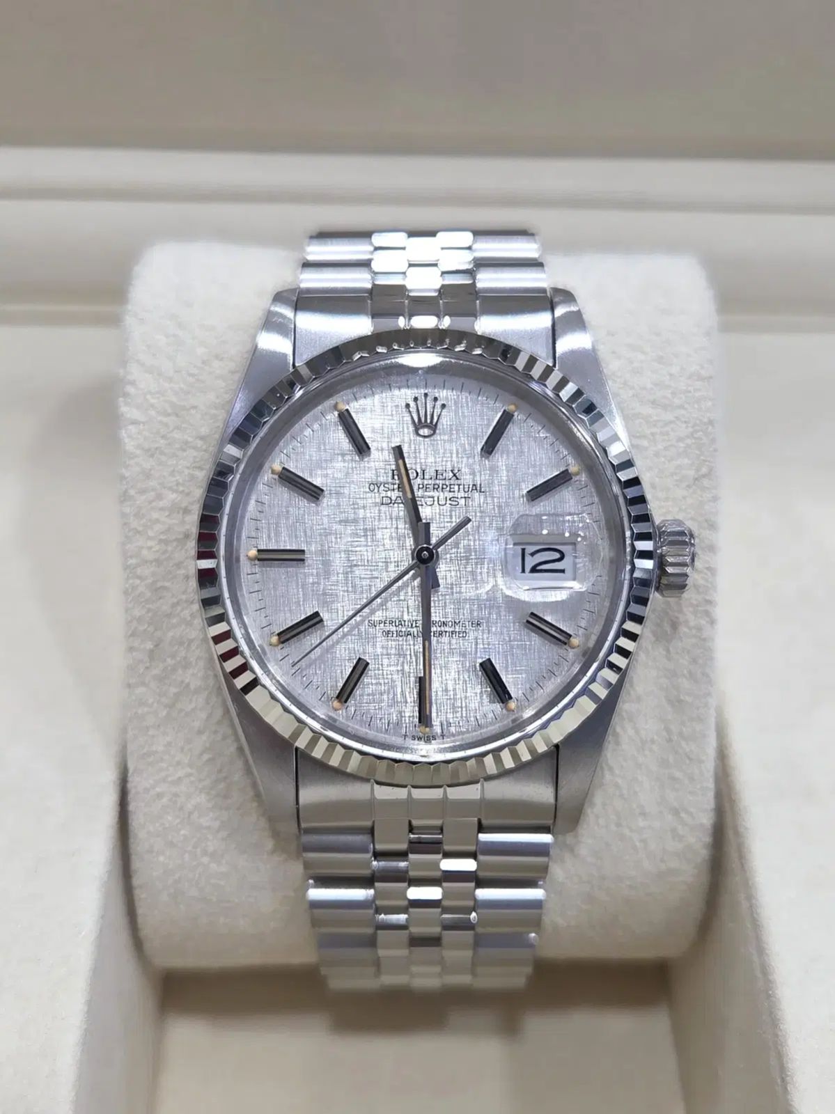 ROLEX デイトジャスト 36mm ぼかし 純情 ダイアル スチール メンズ 腕時計 展示商品