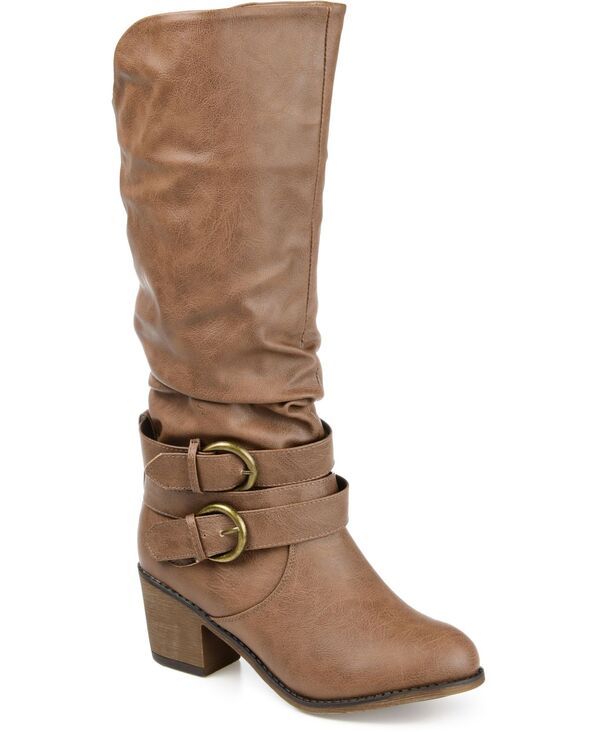 ジュルネ コレクション レディース シューズ ブーツ・レインブーツ ヒール Journee Collection Womens Late Regular Wide Calf Rouched Buckl