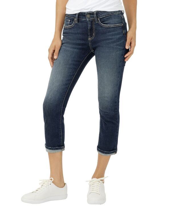 シルバー ジーンズ レディース ボトムス デニムパンツ キャップ Silver Jeans Co Womensuki Mid Rise Curvy Fit Capri Jeans Florida