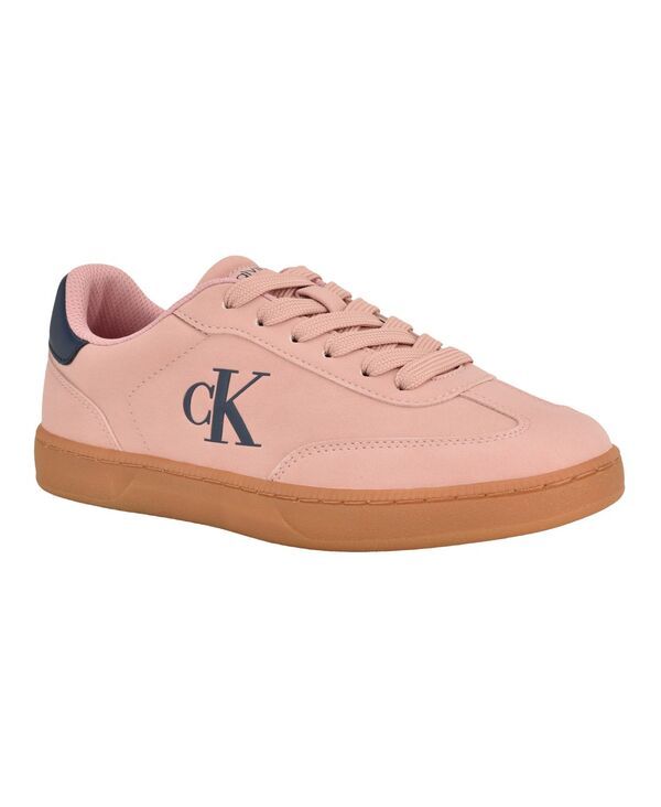 カルバンクライン レディース シューズ スニーカー レース ロゴ Calvin Klein Womens Narissa Logo LaceUp Sneakers Medium PinkDark Bl