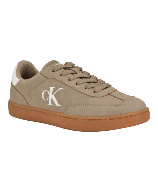 カルバンクライン レディース シューズ スニーカー レース ロゴ Calvin Klein Womens Narissa Logo LaceUp Sneakers TaupeWhite ホワイト