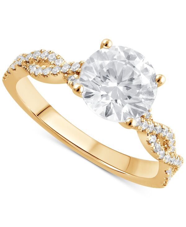 バッジェリーミシュカ レディース アクセサリー リング Badgley Mischka Certified Lab Grown Diamond Twist Engagement Ring 2 ctw