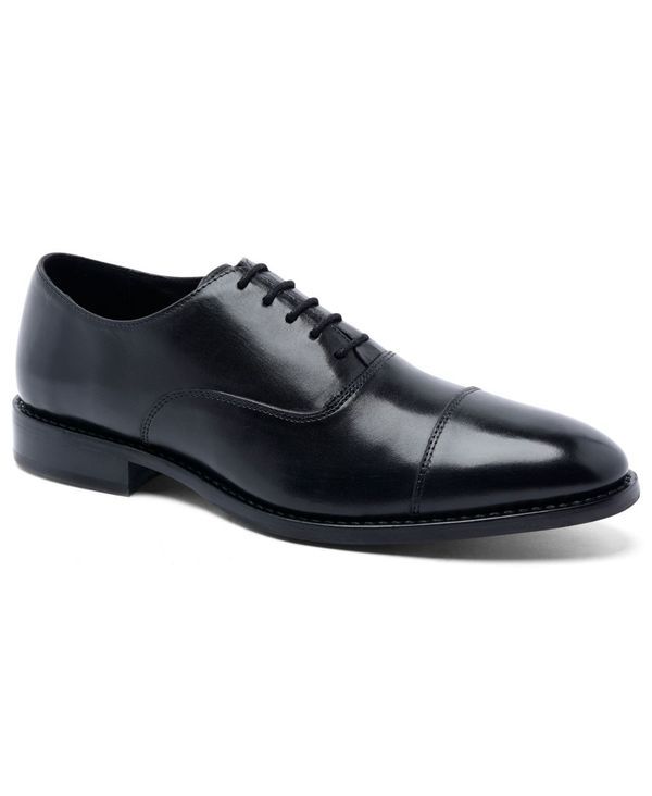 アンソニー ヴィア メンズ シューズ ドレスシューズ オックスフォード キャップ レザー Anthony Veer Mens Clinton CapToe Leather Oxfords Black