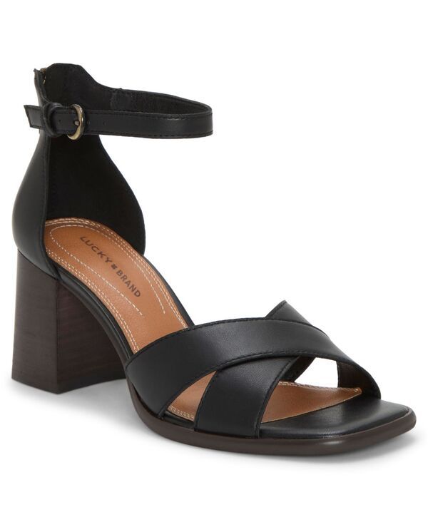 ラッキーブランド レディース シューズ サンダル ヒール Lucky Brand Womens Herrika Stacked Heel Crisscross Dressandals Black Si