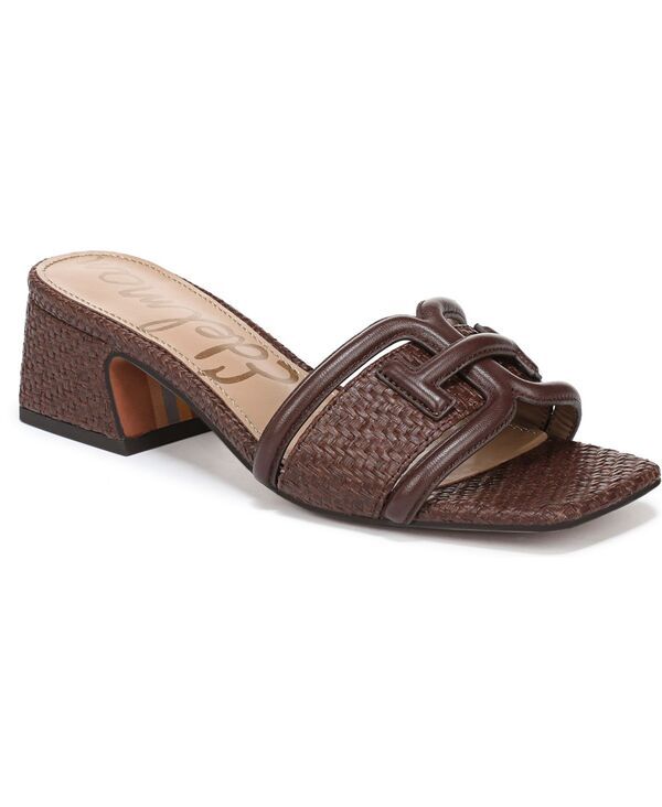 サムエデルマン レディース シューズ サンダル ヒール Sam Edelman Womens Waylon BlockHeel Slide Sandals Bourbon Leather
