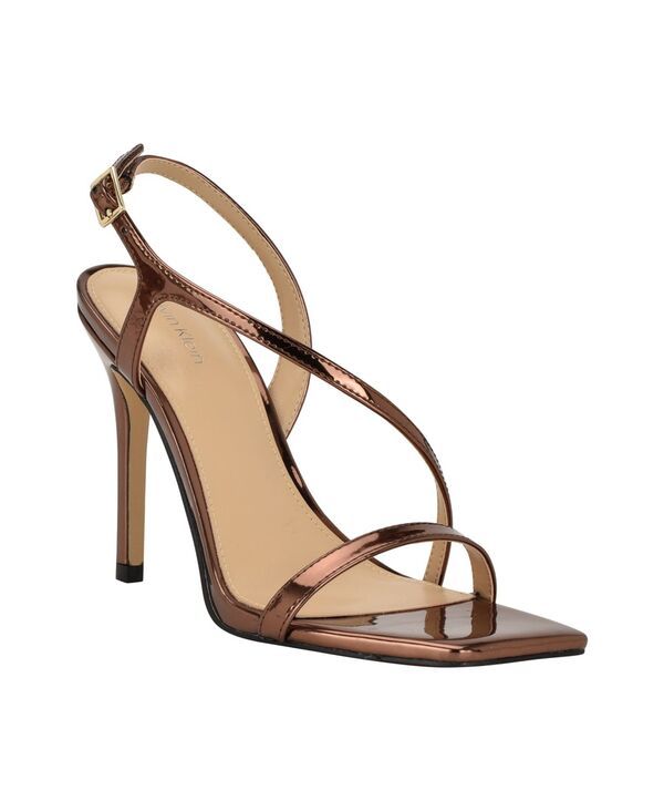 カルバンクライン レディース シューズ サンダル Calvin Klein Womens Tansley Strappy Stiletto Sandals Bronze Mirror Metallic