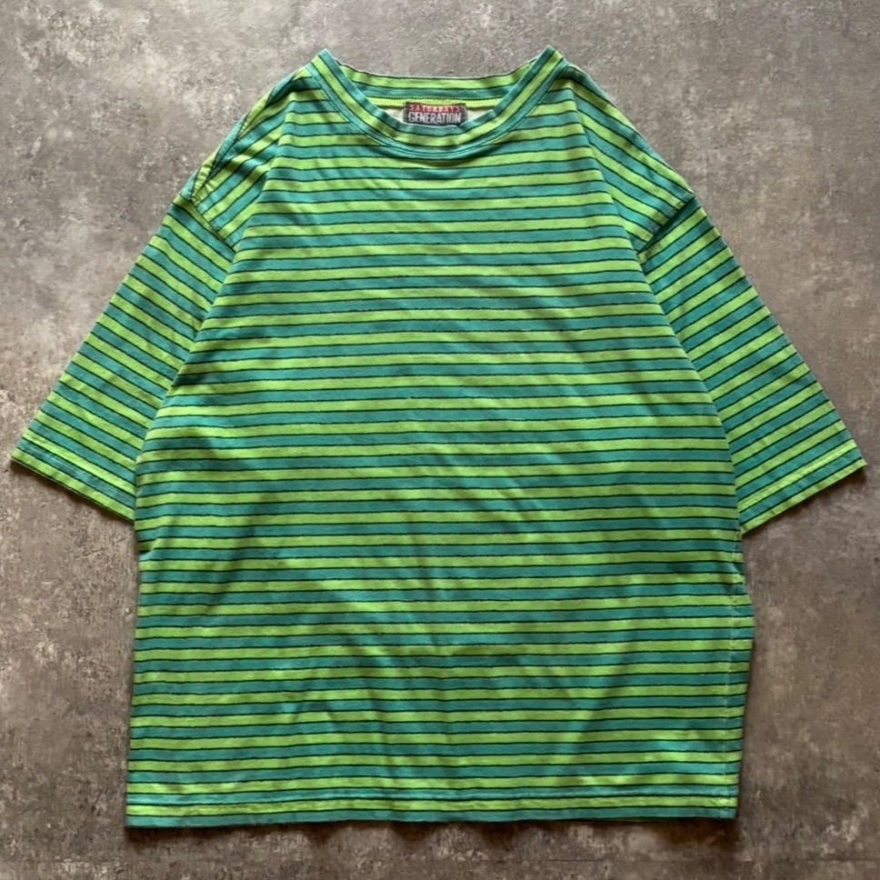 90年代 90s SATURDAY'S GENERATION ボーダー Tシャツ エジプト製