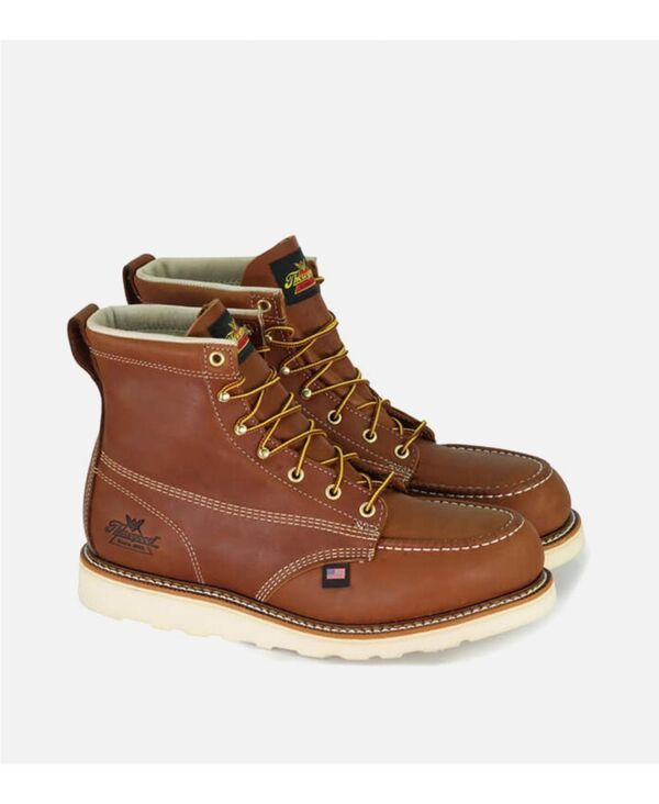 ソログッド メンズ シューズ ブーツ・レインブーツ Thorogood Mens American Heritage 6 Tobacco Safety Toe Work Boots for Men T