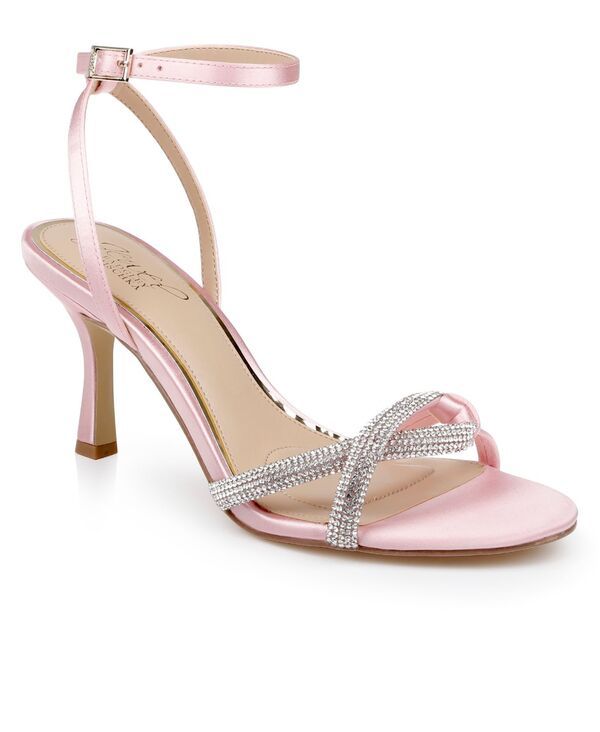 ジュウェルダグレイミシュカ レディース シューズ サンダル Jewel Badgley Mischka Womens Fiji Dress Sandals Pale Pink Satin ピンク