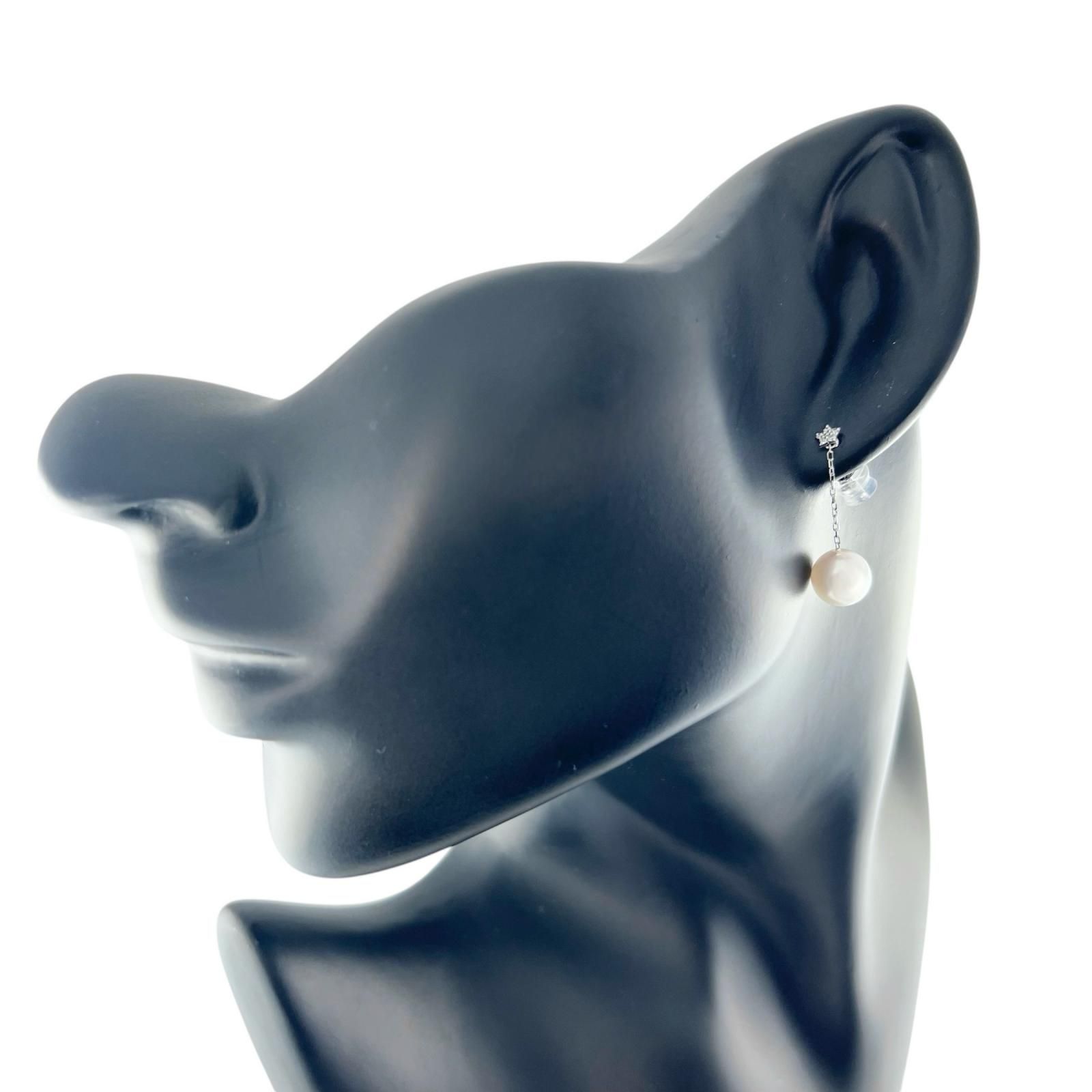 未使用品 ピアス Pt900プラチナ/アコヤ真珠 シルバー レディース