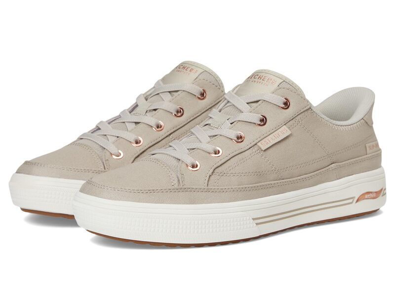 スケッチャーズ レディース シューズ スニーカー SKECHERS Arch Fit ArcadeSee Ya There HandsFree SlipIns Taupe トープ