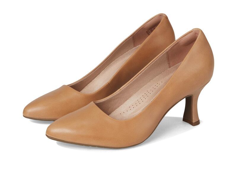 クラークス レディース シューズ ヒール Clarks Kataleyna Gem Warm Beige Leat ベージュ