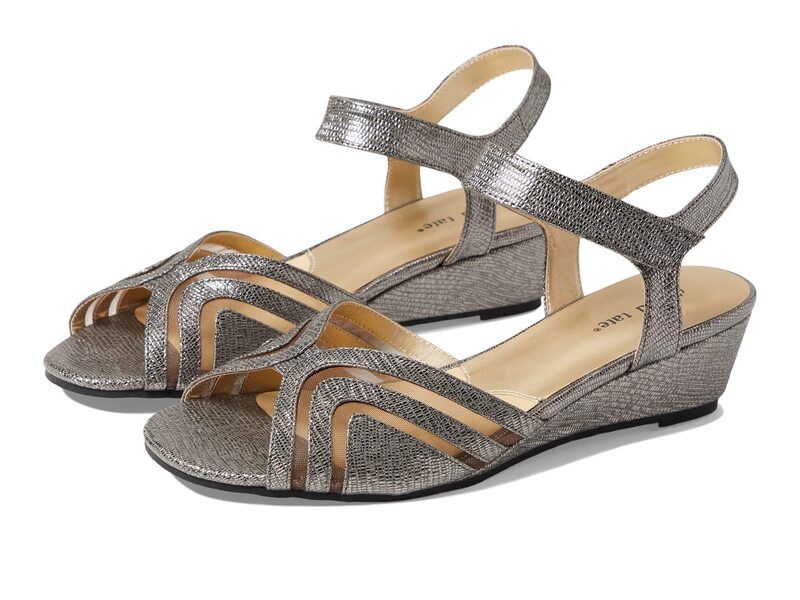 ダイビッドテイト レディース シューズ ヒール David Tate Admire Pewter Lizard P ピューター